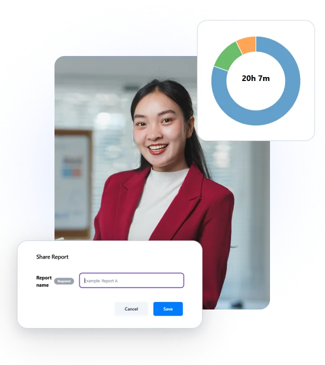 Timesheet, tarif penagihan, dan laporan anggaran proyek di Timemoz
